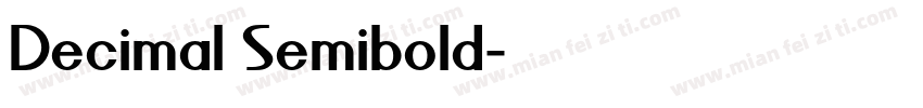 Decimal Semibold字体转换